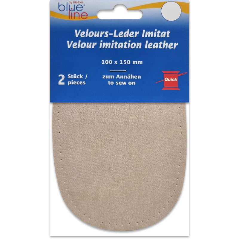 Albuelapper Ruskindsimitation - Tykkelse 0,8 mm - Beige
