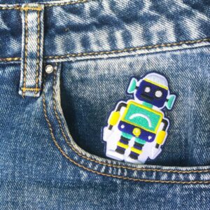 Alternative view of Blå robot - Strygemærke