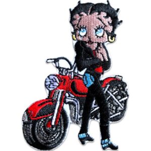 Betty Boop rød MC - Strygemærke