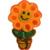 Orange blomst - Strygemærke