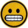 Smiley grimasse - Strygemærke
