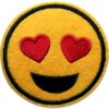 Smiley hjerteøjne - Strygemærke