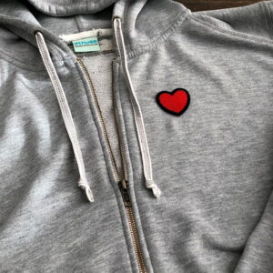 hjärta tröja tygmärke