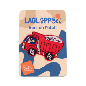 Alternative view of Rød lastbil med grus - Strygemærke