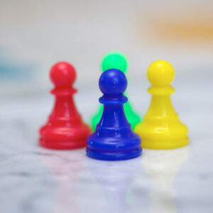 Alternative view of Reservespillebrikker til brætspil – 4 klassiske farver