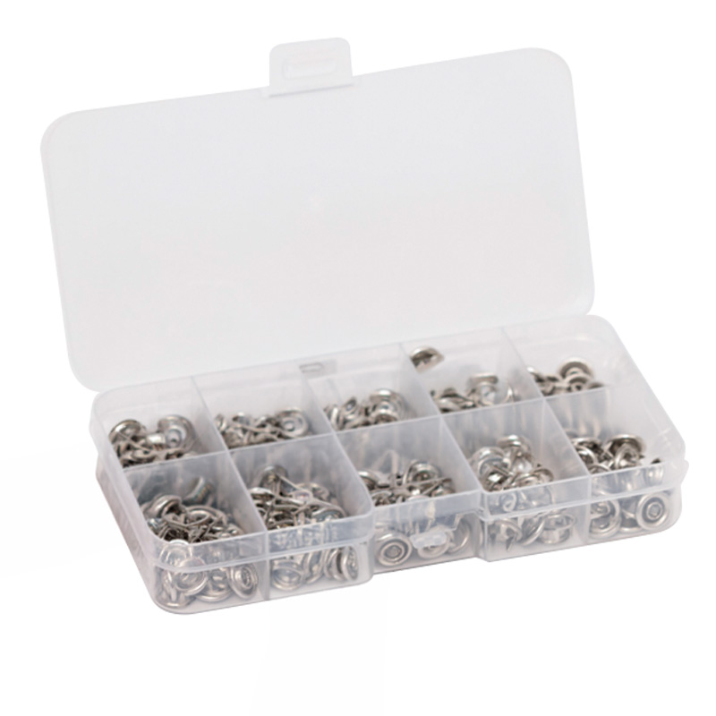 Ekstra trykknapper – 100 komplette knapper (uden tang)